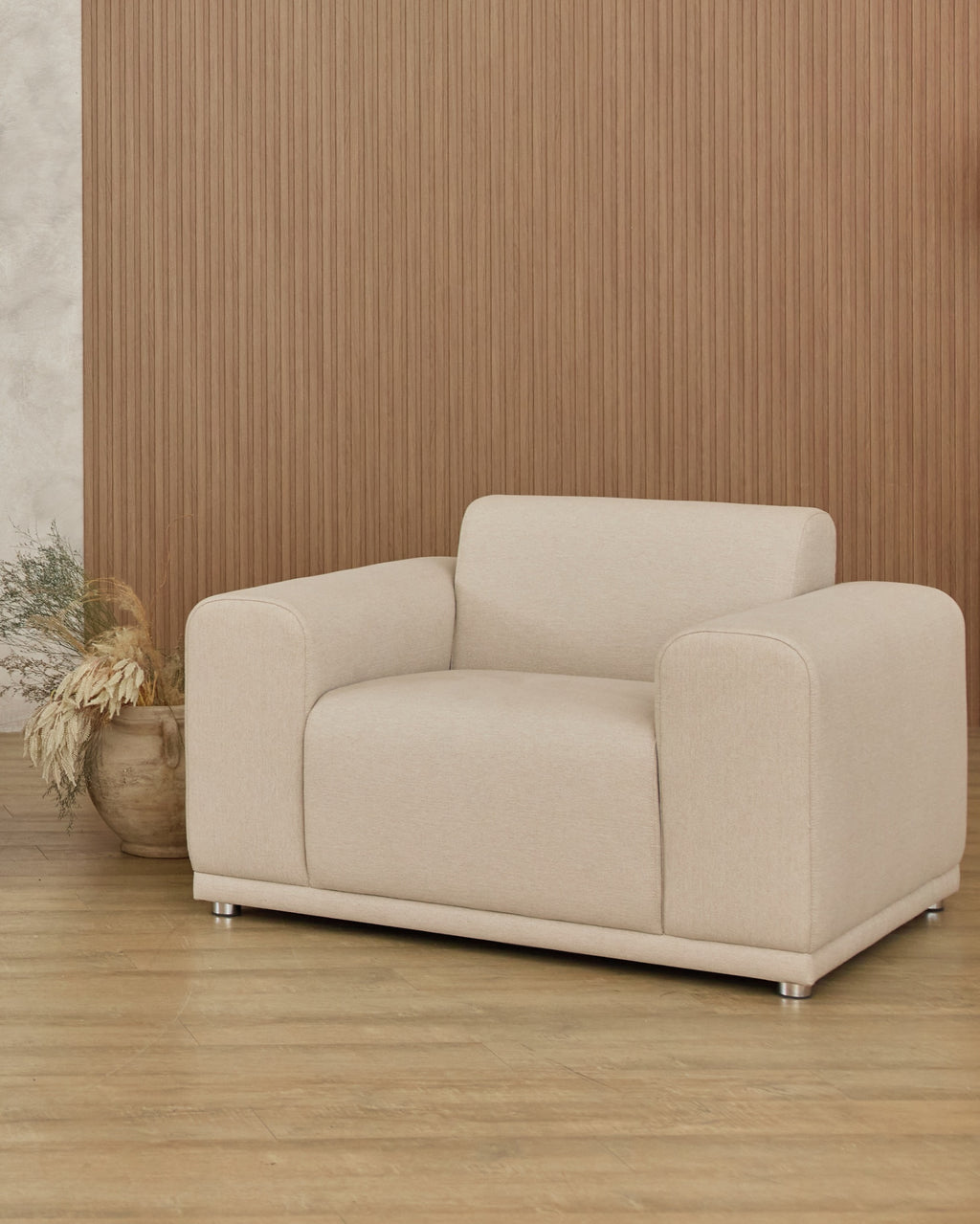 Onul Home 천연소재 패브릭 소파 1인용 - Natural Fabric Sofa 1 Seater