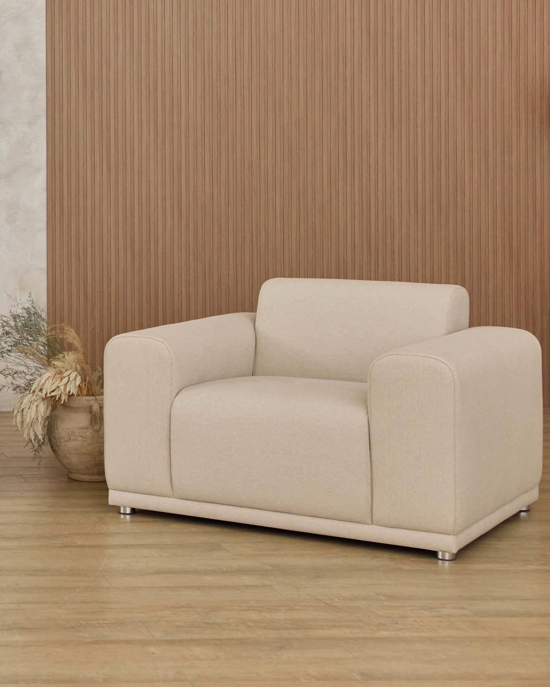 Onul Home 천연소재 패브릭 소파 1인용 - Natural Fabric Sofa 1 Seater